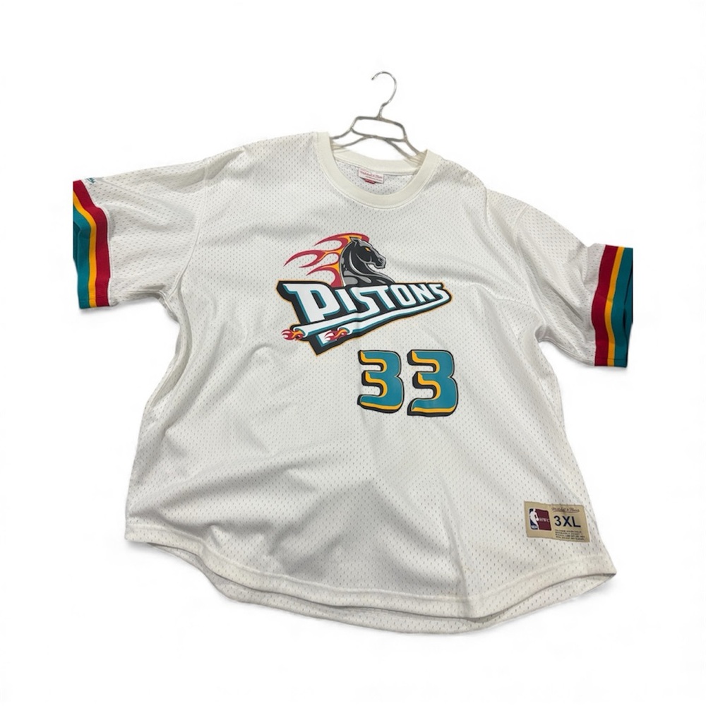 Mitchell and Ness Grant Hill NBA Pistons White Jersey